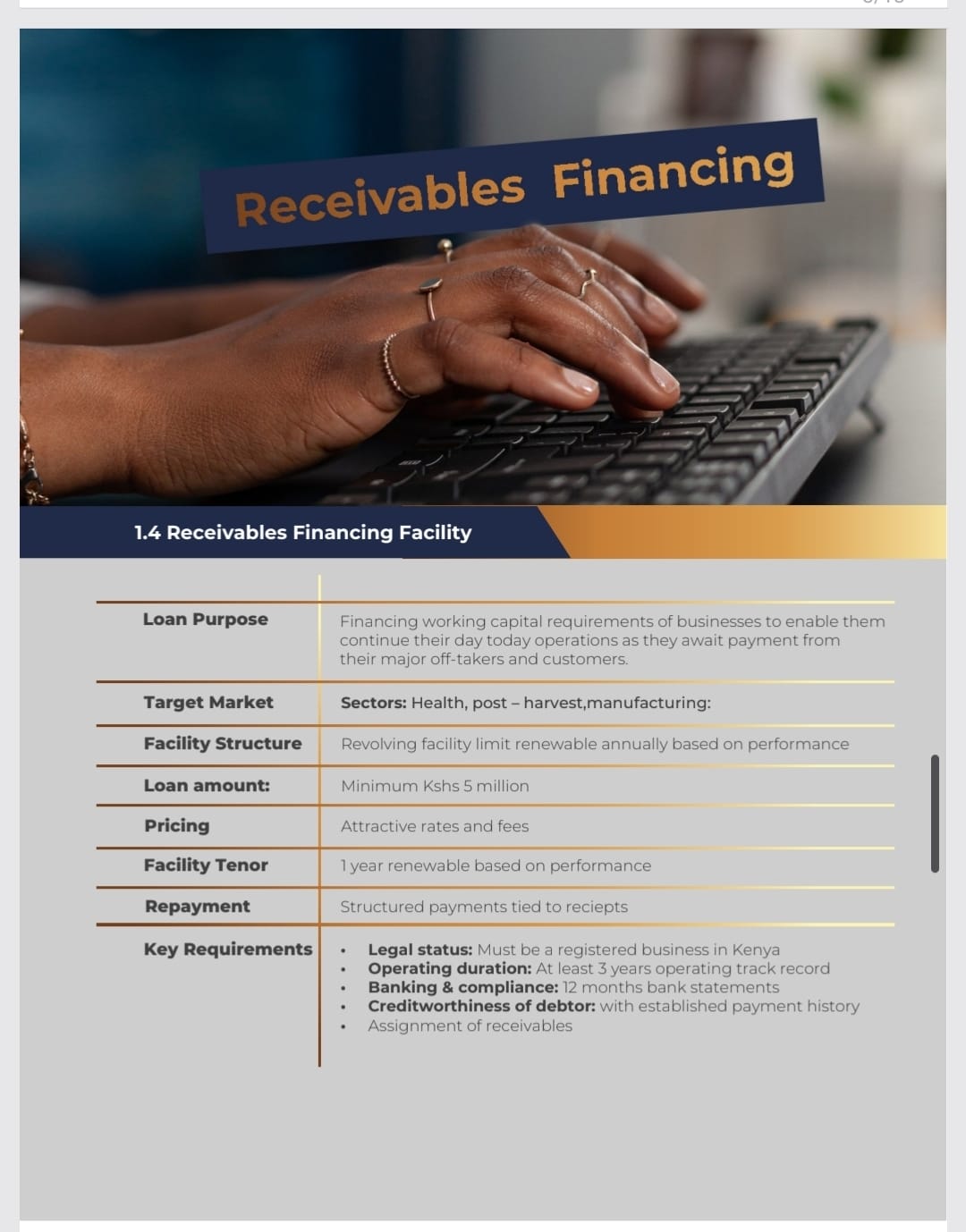 Receivables Financing Facility